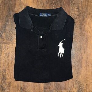Polo by Ralph Lauren Black Polo with White Logo